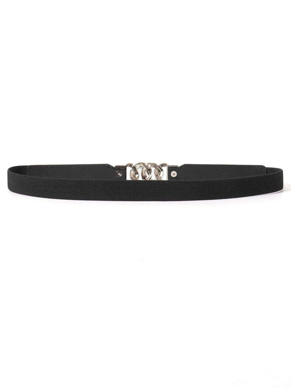 Zinc Alloy Buckle Elastic PU Belt - Trendsi - Flyclothing LLC