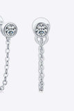 Inlaid Moissanite Chain Earrings - Trendsi - Flyclothing LLC
