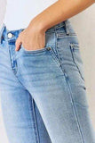 Kancan Full Size Mid Rise Y2K Slit Bootcut Jeans - Trendsi - Flyclothing LLC