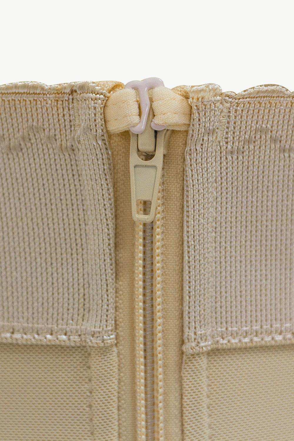 Full Size Zip Up Under-Bust Shaping Bodysuit - Trendsi - Flyclothing LLC