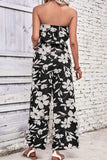 Floral Strapless Wide Leg Jumpsuit - Trendsi - Flyclothing LLC