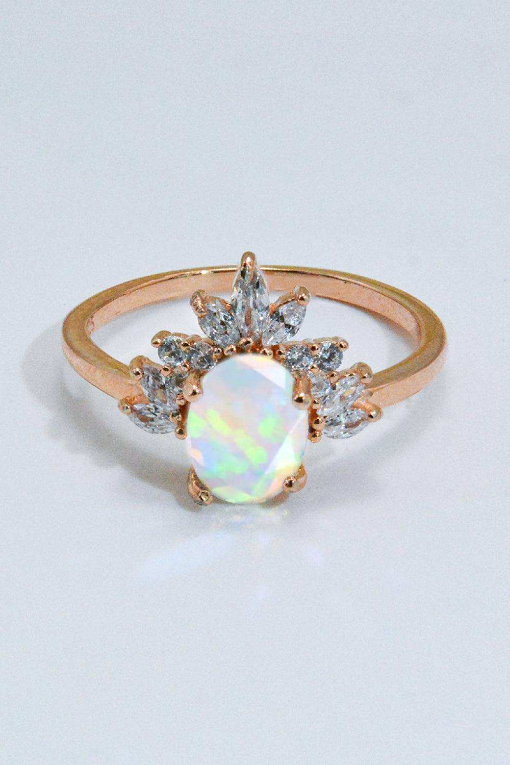 Best Of Me 925 Sterling Silver Opal Ring - Trendsi - Flyclothing LLC