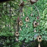 Handcrafted Bird Chime, Recycled Iron and Glass Beads - Asha Handicrafts - Flyclothing LLC