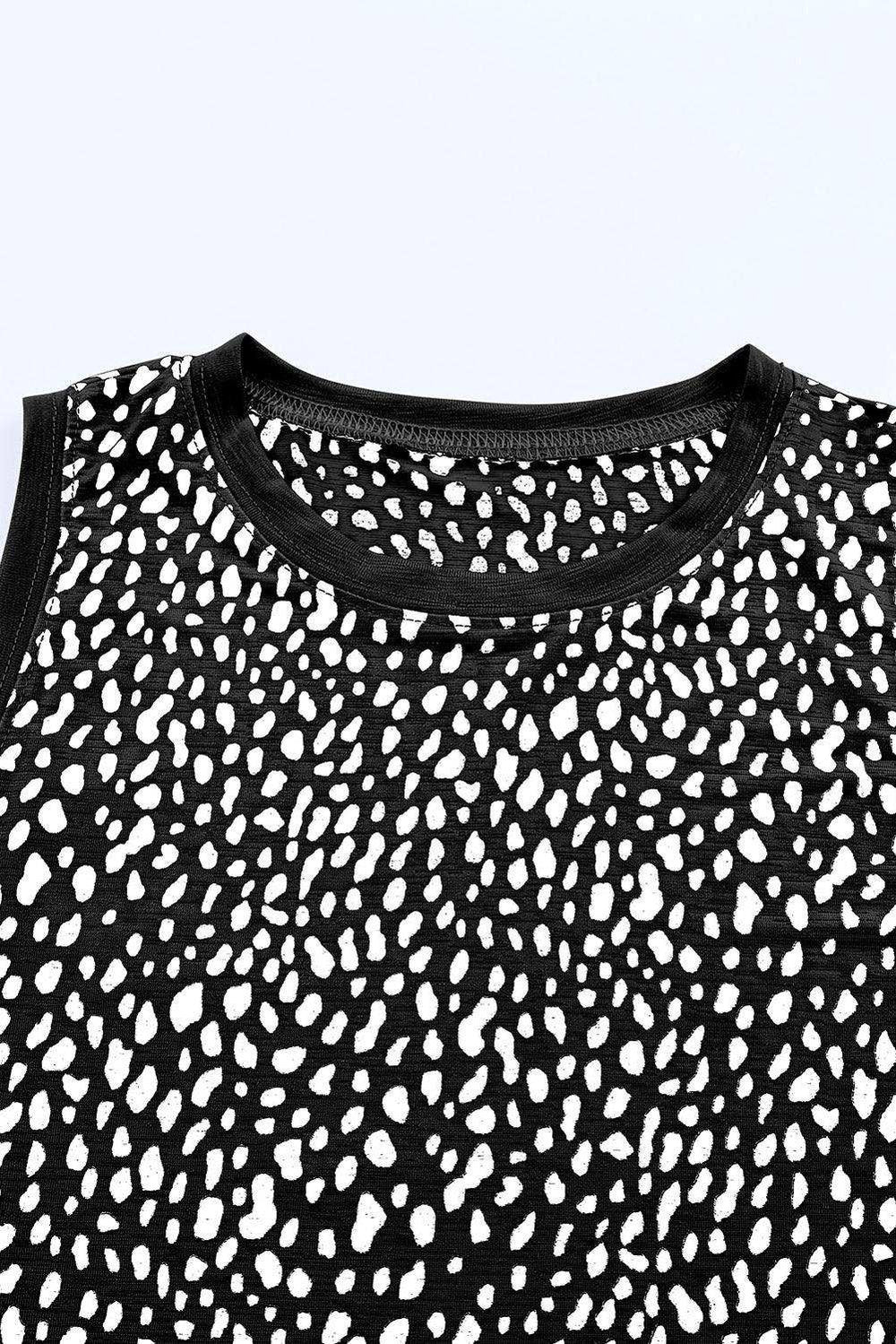 Printed Round Neck Tank - Trendsi - Flyclothing LLC