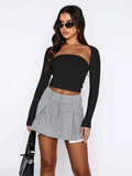 Cutout Raglan Sleeve Bolero and Tube Top - Trendsi - Flyclothing LLC