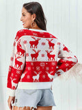 Reindeer Round Neck Sweater - Trendsi - Flyclothing LLC