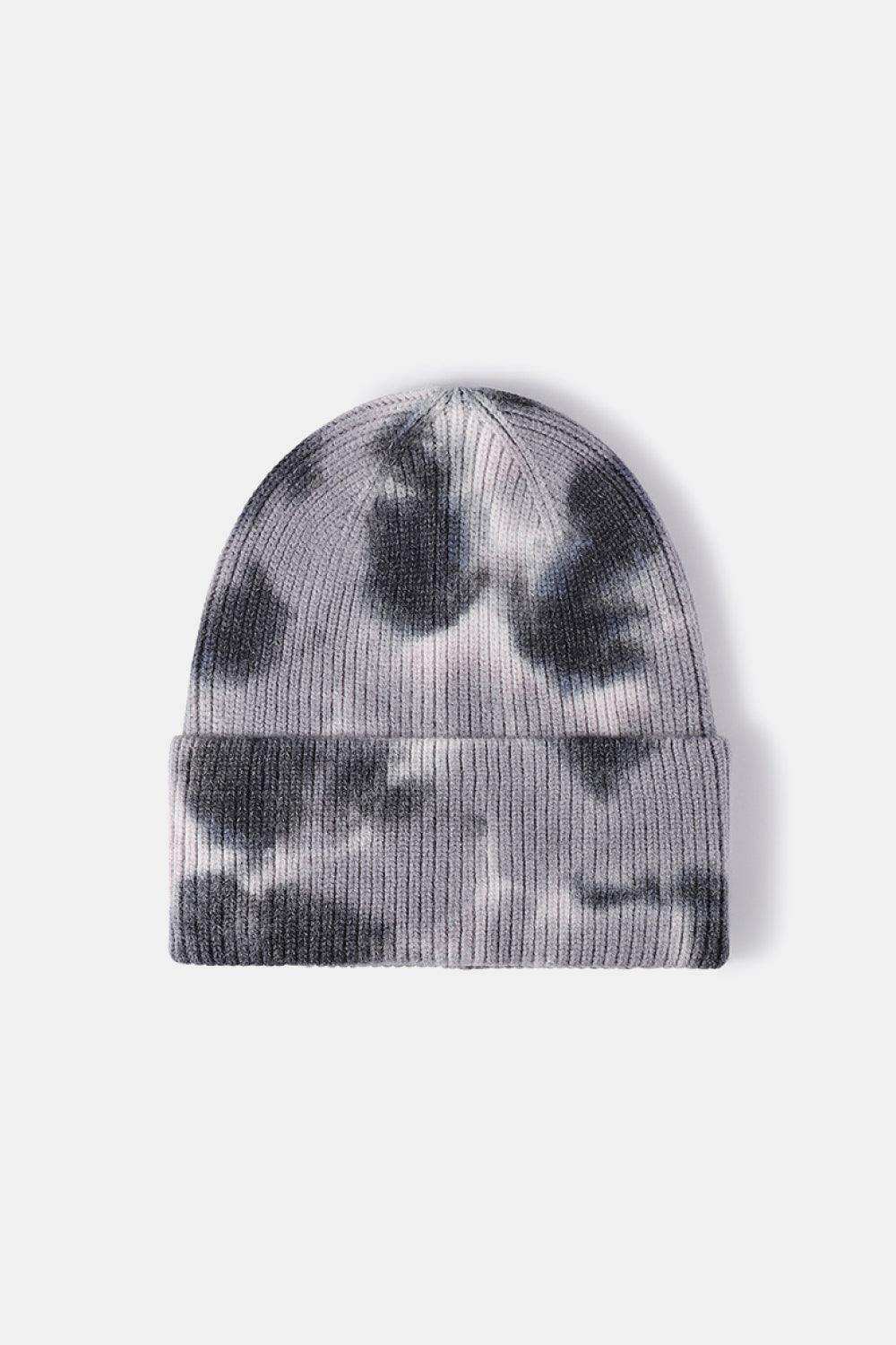 Tie-Dye Cuffed Rib-Knit Beanie Hat - Trendsi - Flyclothing LLC