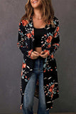 Printed Open Front Longline Cardigan - Trendsi - Flyclothing LLC