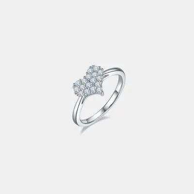 Moissanite 925 Sterling Silver Heart Ring - Trendsi - Flyclothing LLC