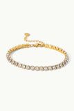 Inlaid Zircon 18K Gold Plated Bracelet - Trendsi - Flyclothing LLC