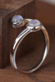 High Quality Natural Moonstone 925 Sterling Silver Toi Et Moi Ring - Trendsi - Flyclothing LLC
