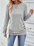 Round Neck Long Sleeve T-Shirt - Trendsi - Flyclothing LLC