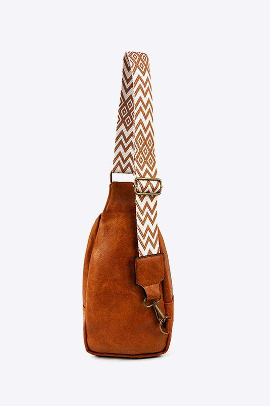 Adjustable Strap PU Leather Sling Bag - Trendsi - Flyclothing LLC