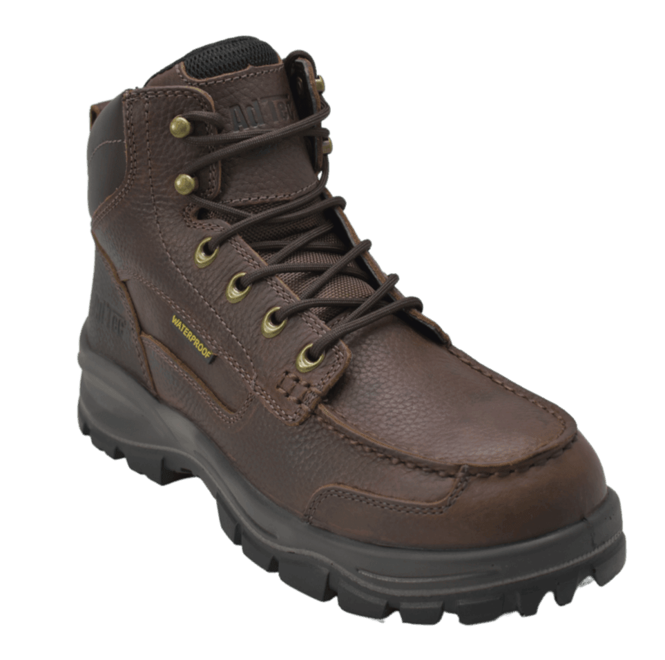 AdTec Men 6" Tumbled Leather Moc Soft Toe Waterproof Work Boots - AdTec