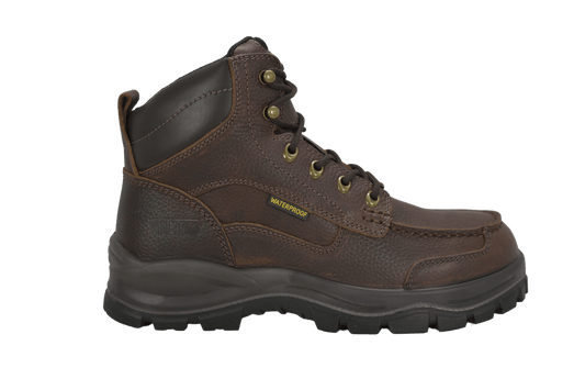 AdTec Men 6" Tumbled Leather Moc Soft Toe Waterproof Work Boots - Flyclothing LLC