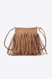 PU Leather Crossbody Bag with Fringe - Trendsi - Flyclothing LLC