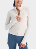 Zip-Up Long Sleeve Sports Jacket - Trendsi - Flyclothing LLC