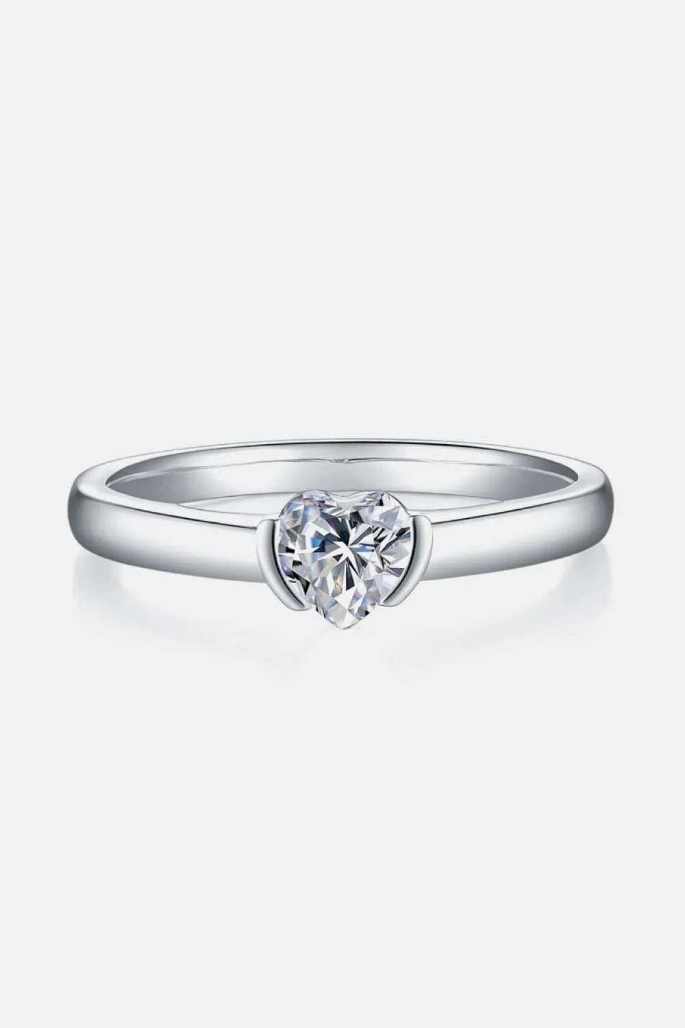 Moissanite 925 Sterling Silver Solitaire Ring - Trendsi - Flyclothing LLC
