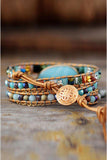 Handmade Natural Stone Beaded Triple Layer Bracelet - Trendsi - Flyclothing LLC