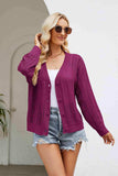 Openwork Button Front V-Neck Cardigan - Trendsi - Flyclothing LLC