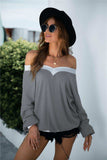 Off-Shoulder Waffle-knit Dropped Shoulder Blouse - Trendsi - Flyclothing LLC
