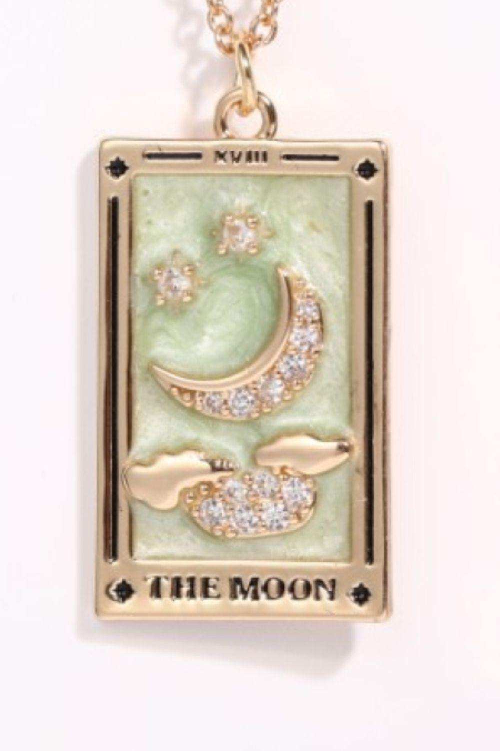 Tarot Card Pendant Stainless Steel Necklace - Trendsi - Flyclothing LLC