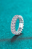 10.5 Carat Moissanite Rhodium-Plated Ring - Trendsi - Flyclothing LLC