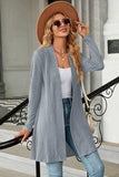Open Front Long Sleeve Cardigan - Trendsi - Flyclothing LLC