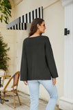 Drop Shoulder V-Neck Knit Pullover - Trendsi - Flyclothing LLC