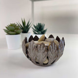 Decorative Drum Art Bowl or Votive, Mango Leaf - Haitian Artisans - Flyclothing LLC