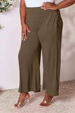 Double Take Full Size Smocked Wide Waistband Wide Leg Pants - Trendsi - Flyclothing LLC