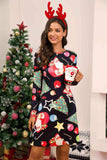 Full Size Christmas Long Sleeve Dress - Trendsi - Flyclothing LLC