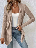 Open Front Long Sleeve Cardigan - Trendsi - Flyclothing LLC