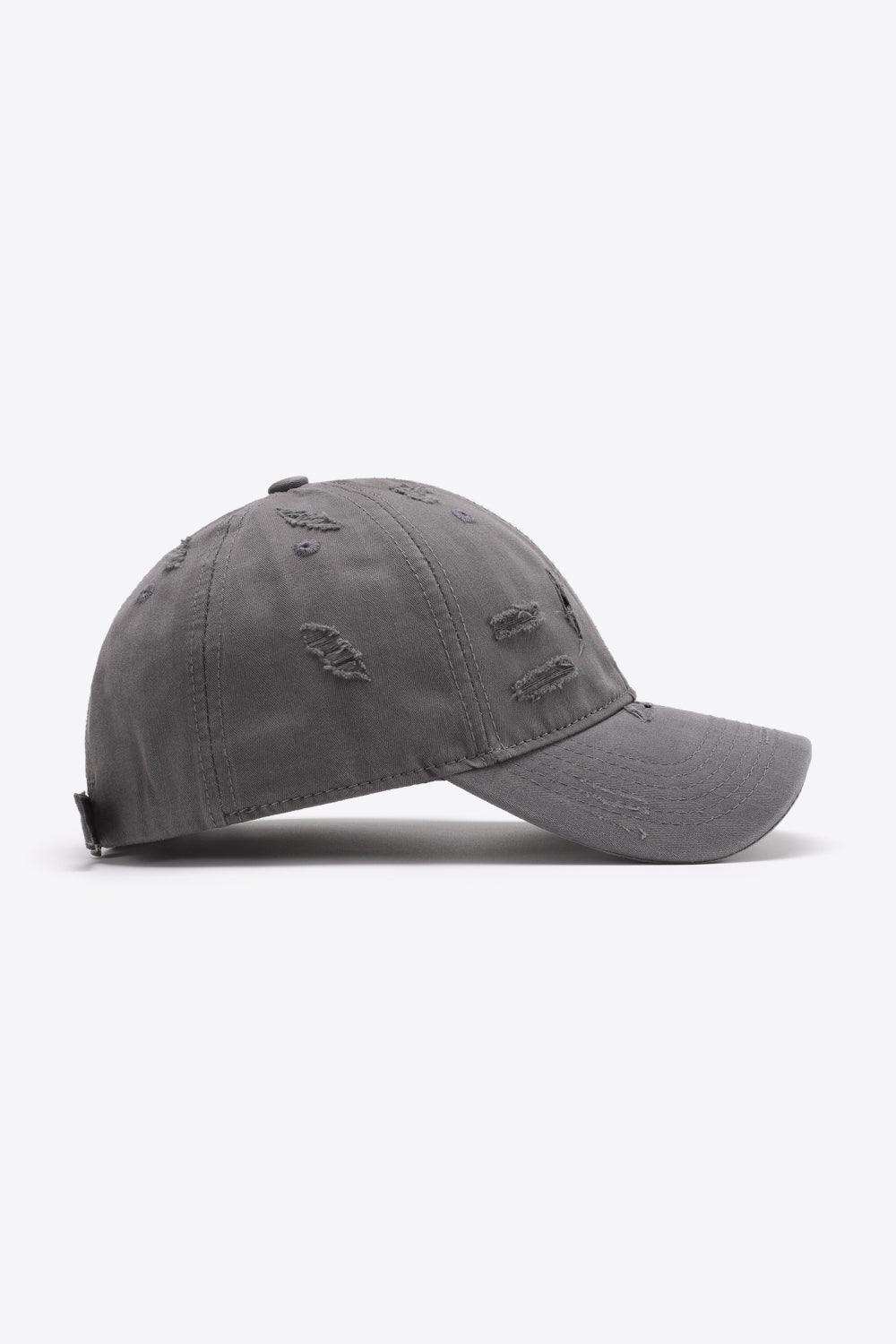 Distressed Adjustable Baseball Cap - Trendsi - Flyclothing LLC