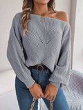 Openwork Long Sleeve Sweater - Trendsi - Flyclothing LLC