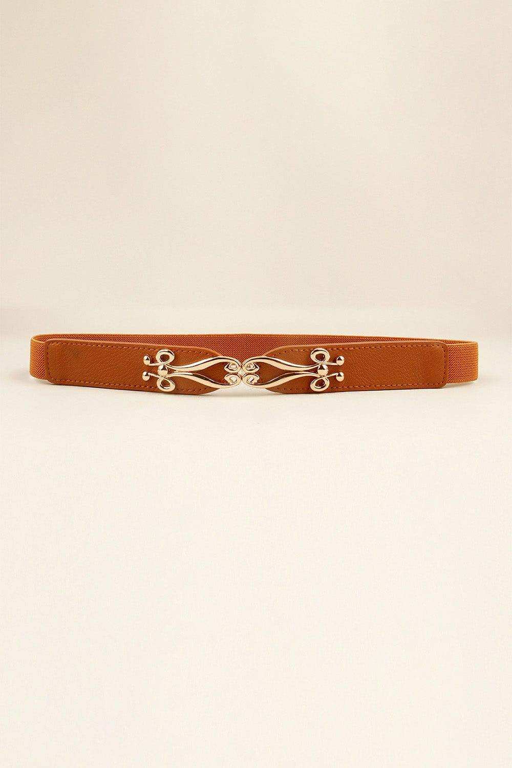 Alloy Buckle Elastic Belt - Trendsi - Flyclothing LLC