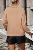 Turtle Neck Tassel Front Long Sleeve Pullover Sweater - Trendsi - Flyclothing LLC