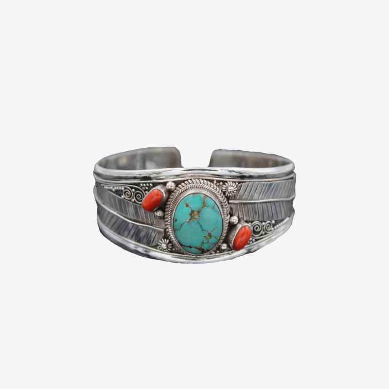 Turquoise Open Bracelet - Trendsi - Flyclothing LLC