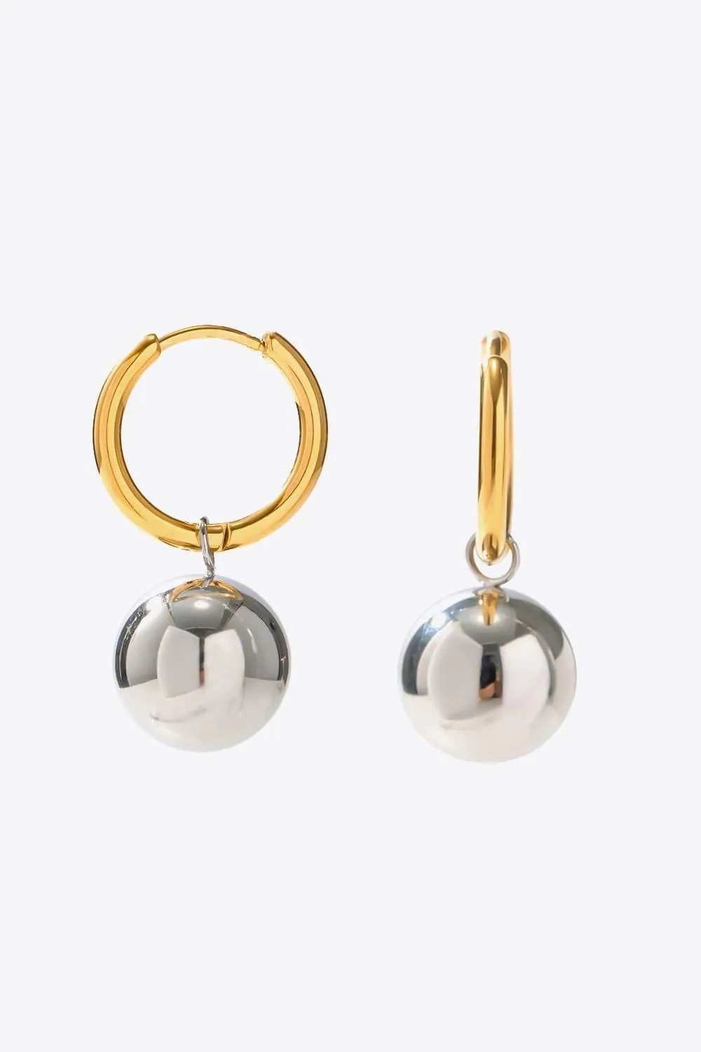 18K Gold-Plated Copper Ball Drop Earrings - Trendsi - Flyclothing LLC
