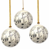 Handpainted Ornament Elephant - Pack of 3 - Asha Handicrafts - Flyclothing LLC
