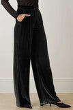 Loose Fit High Waist Long Pants with Pockets - Trendsi - Flyclothing LLC