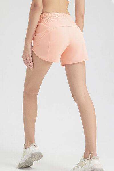 Elastic Waist Active Shorts - Trendsi - Flyclothing LLC