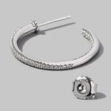 Zircon 925 Sterling Silver C-Hoop Earrings - Trendsi - Flyclothing LLC
