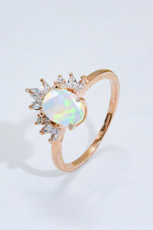 Best Of Me 925 Sterling Silver Opal Ring - Trendsi - Flyclothing LLC