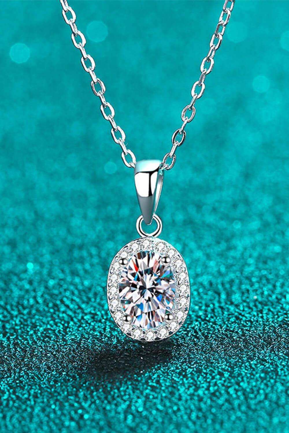 Be The One 1 Carat Moissanite Pendant Necklace - Trendsi - Flyclothing LLC