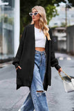 Open Front Dropped Shoulder Longline Cardigan - Trendsi - Flyclothing LLC