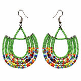 Maasai Bead Basket Dangle Earrings - Jedando - Flyclothing LLC