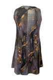Abstract Print Round Neck Sleeveless Dress with Pockets - Trendsi - Flyclothing LLC