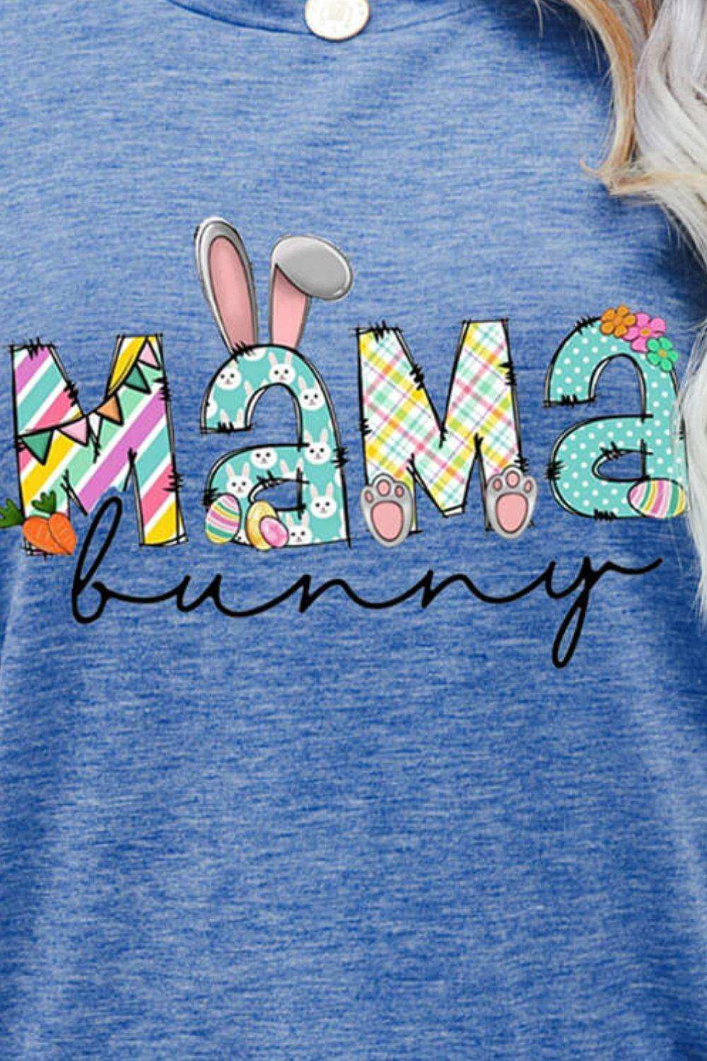 MAMA BUNNY Easter Graphic Tee - Trendsi - Flyclothing LLC
