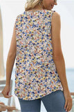 Printed Square Neck Curved Hem Tank - Trendsi - Flyclothing LLC